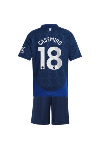 Manchester United Casemiro #18 Babytruitje Uit tenue Kind 2024-25 Korte Mouw (+ Korte broeken)